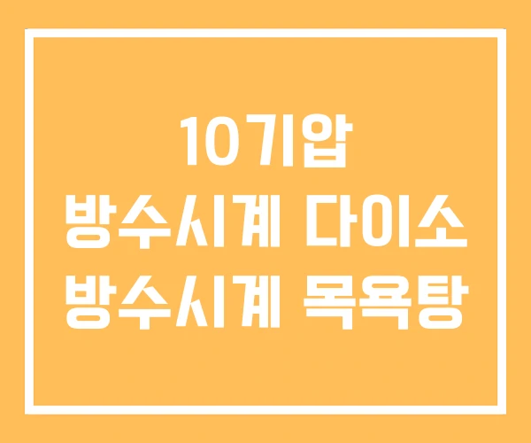10기압 방수시계 다이소 방수시계 목욕탕