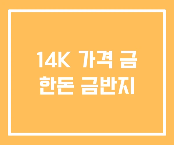 14K 가격 금 한돈 금반지 14K 가격 금 한돈 금반지