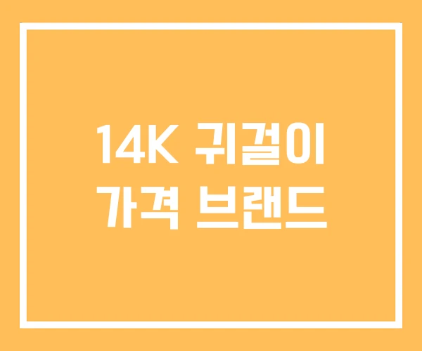 14K 귀걸이 가격 브랜드 14K 귀걸이 가격 브랜드
