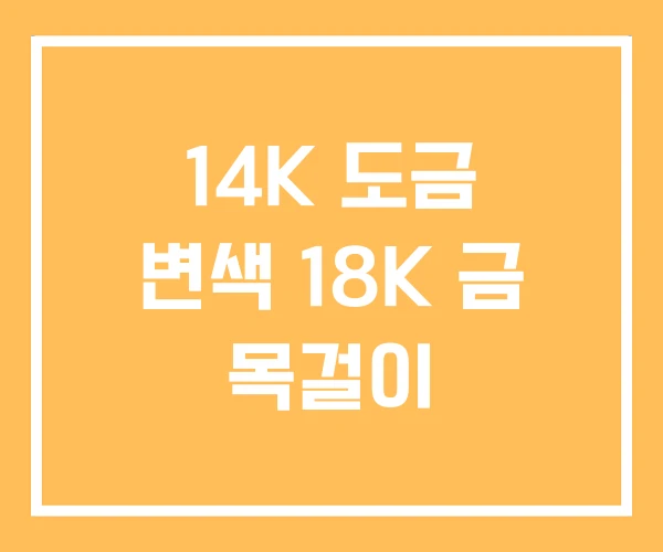 14K 도금 변색 18K 금 목걸이