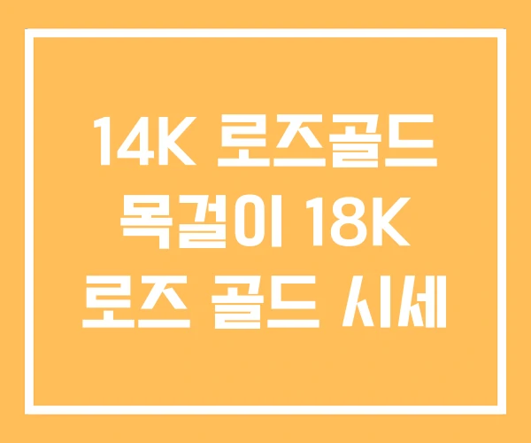 14K 로즈골드 목걸이 18K 로즈 골드 시세 14K 로즈골드 목걸이 18K 로즈 골드 시세