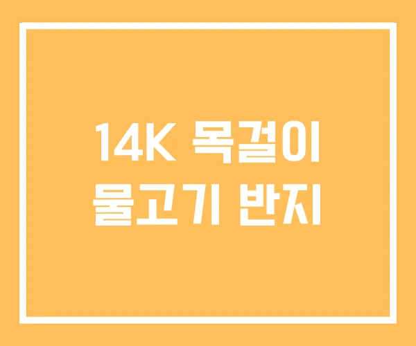14K 목걸이 물고기 반지 14K 목걸이 물고기 반지
