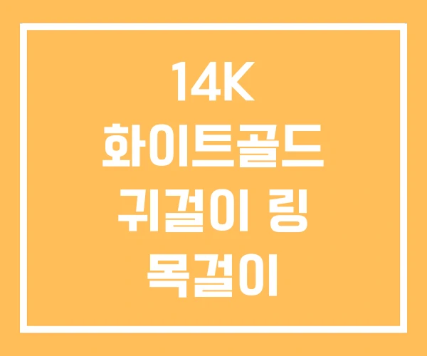 14K 화이트골드 귀걸이 링 목걸이 14K 화이트골드 귀걸이 링 목걸이