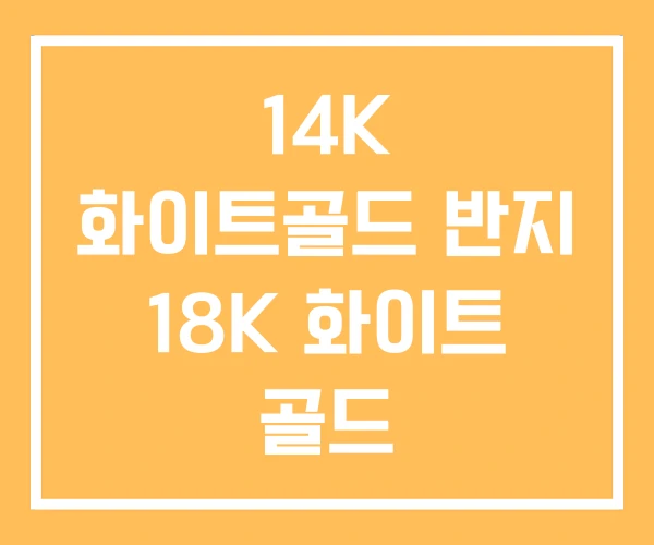 14K 화이트골드 반지 18K 화이트 골드 14K 화이트골드 반지 18K 화이트 골드
