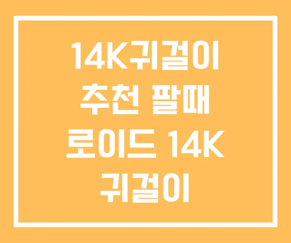 14K귀걸이 추천 팔때 로이드 14K 귀걸이