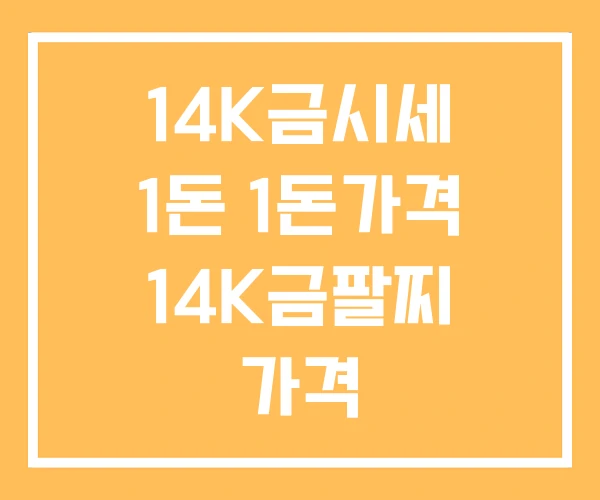 14K금시세 1돈 1돈가격 14K금팔찌 가격