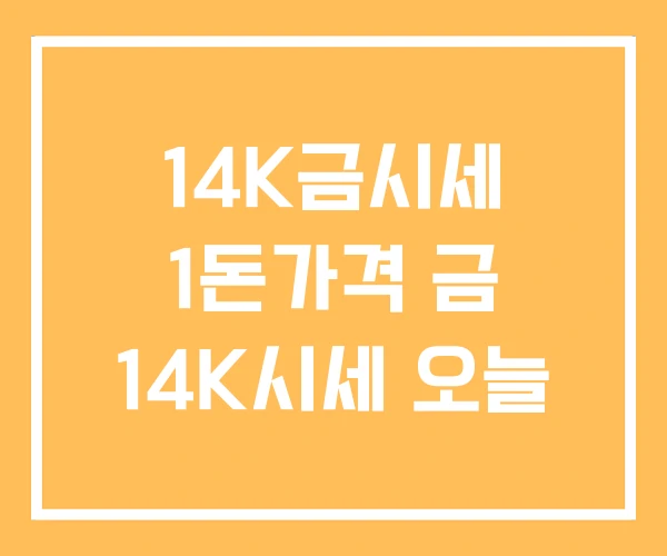 14K금시세 1돈가격 금 14K시세 오늘
