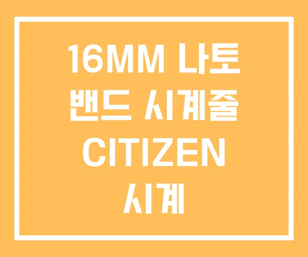 16MM 나토 밴드 시계줄 CITIZEN 시계 16MM 나토 밴드 시계줄 CITIZEN 시계