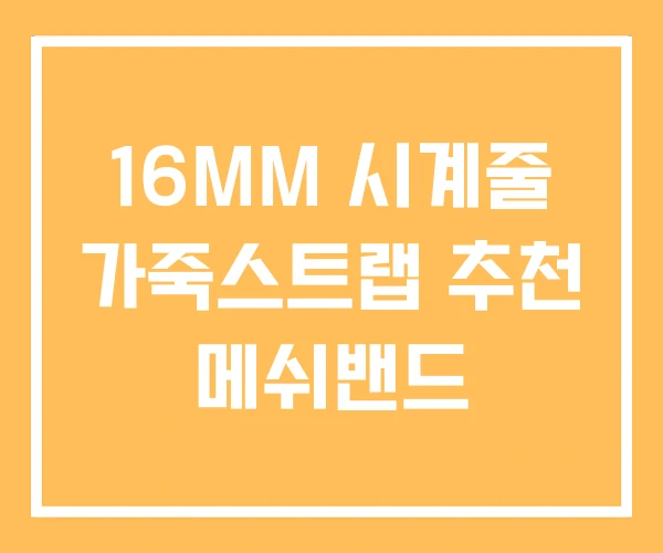 16MM 시계줄 가죽스트랩 추천 메쉬밴드 16MM 시계줄 가죽스트랩 추천 메쉬밴드