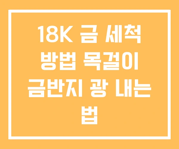 18K 금 세척 방법 목걸이 금반지 광 내는 법 18K 금 세척 방법 목걸이 금반지 광 내는 법