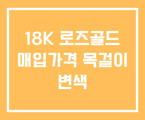 18K 로즈골드 매입가격 목걸이 변색 18K 로즈골드 매입가격 목걸이 변색