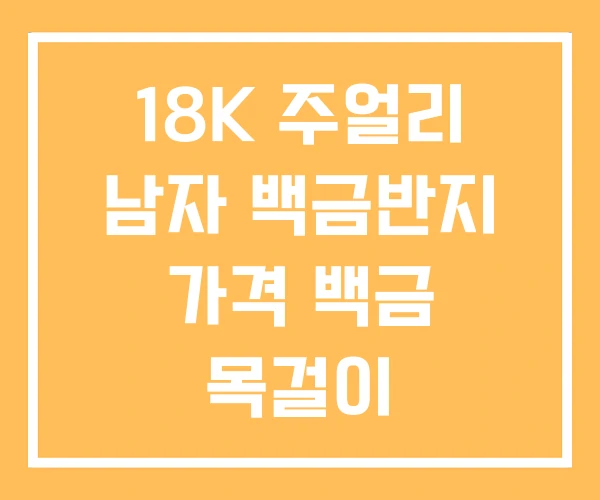 18K 주얼리 남자 백금반지 가격 백금 목걸이 18K 주얼리 남자 백금반지 가격 백금 목걸이