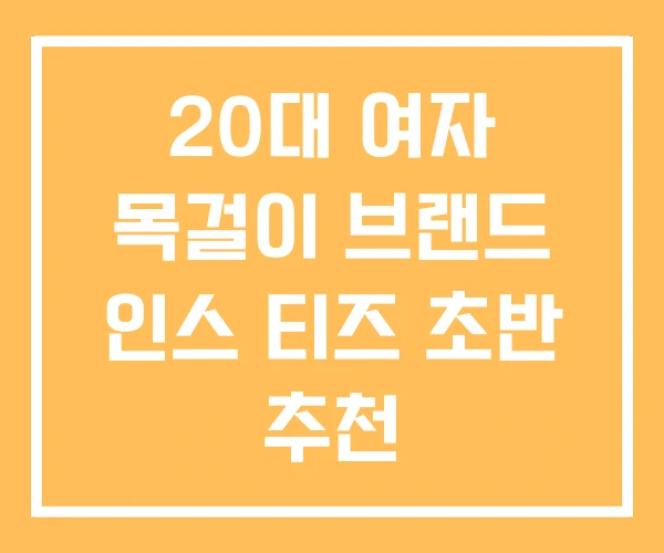 20대 여자 목걸이 브랜드 인스 티즈 초반 추천 20대 여자 목걸이 브랜드 인스 티즈 초반 추천