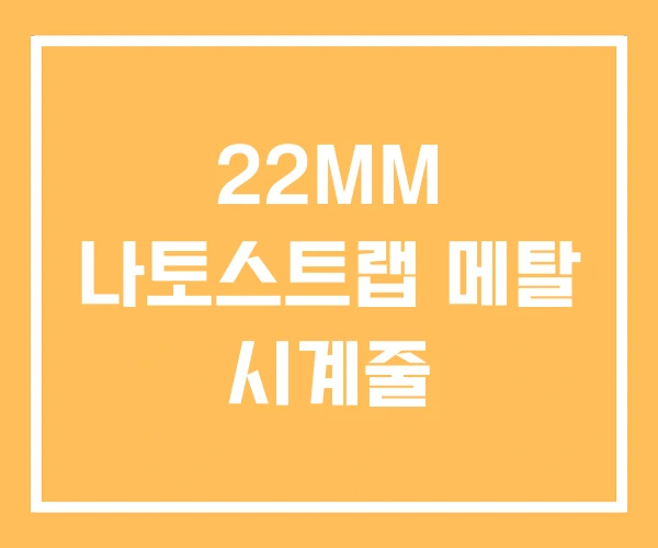 22MM 나토스트랩 메탈 시계줄 22MM 나토스트랩 메탈 시계줄