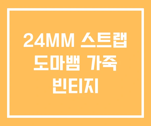 24MM 스트랩 도마뱀 가죽 빈티지