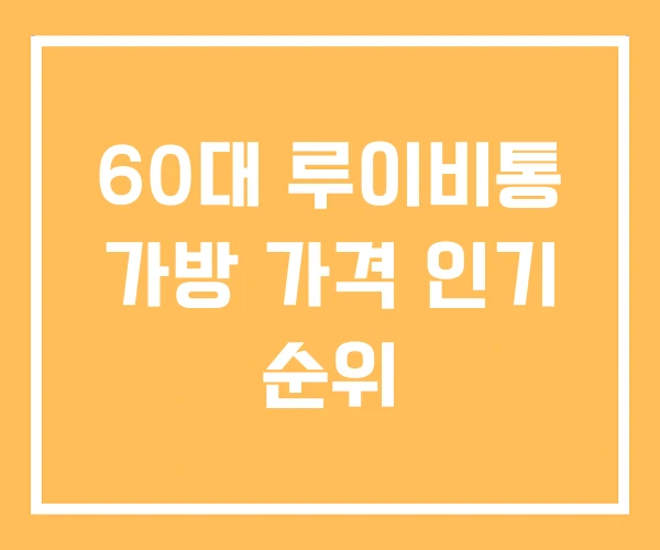 60대 루이비통 가방 가격 인기 순위 60대 루이비통 가방 가격 인기 순위