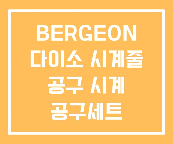 BERGEON 다이소 시계줄 공구 시계 공구세트