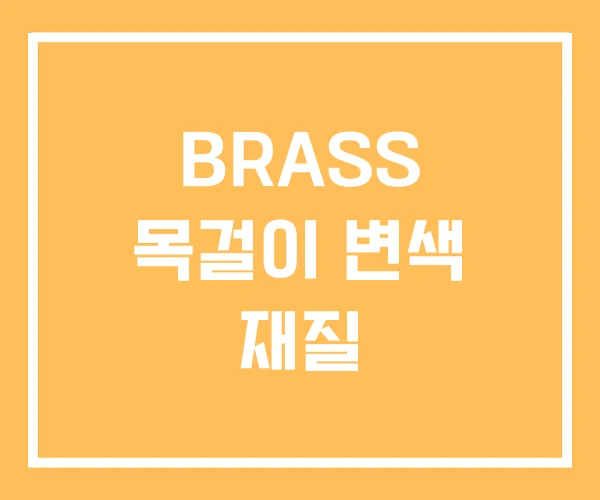 BRASS 목걸이 변색 재질 BRASS 목걸이 변색 재질