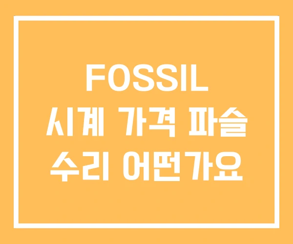 FOSSIL 시계 가격 파슬 수리 어떤가요 FOSSIL 시계 가격 파슬 수리 어떤가요