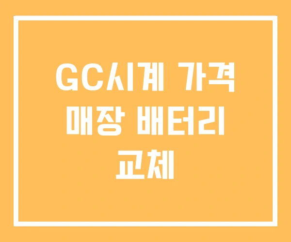 GC시계 가격 매장 배터리 교체 GC시계 가격 매장 배터리 교체