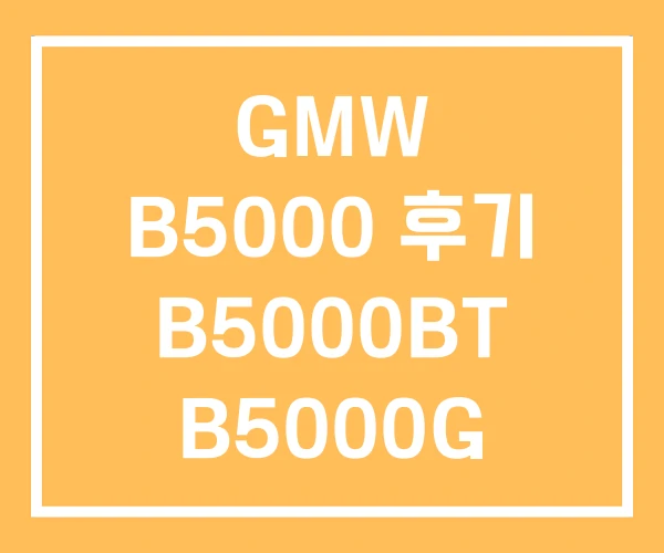 GMW B5000 후기 B5000BT B5000G