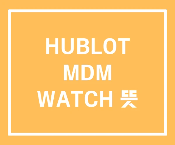 HUBLOT MDM WATCH 뜻 HUBLOT MDM WATCH 뜻