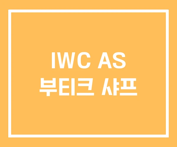 IWC AS 부티크 샤프 IWC AS 부티크 샤프