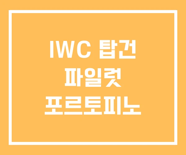 IWC 탑건 파일럿 포르토피노