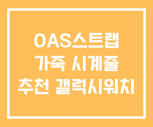 OAS스트랩 가죽 시계줄 추천 갤럭시워치
