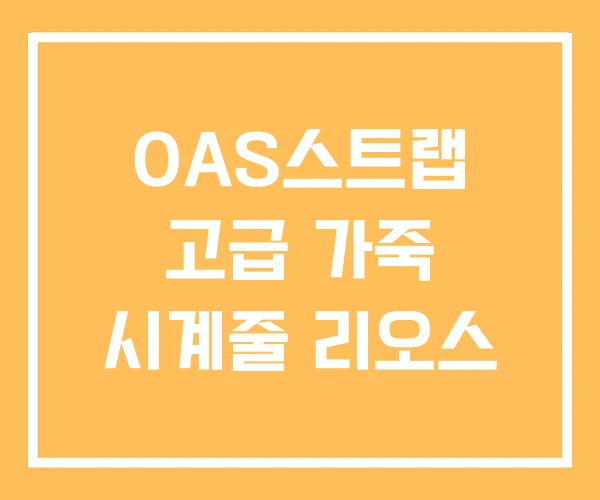 OAS스트랩 고급 가죽 시계줄 리오스 OAS스트랩 고급 가죽 시계줄 리오스