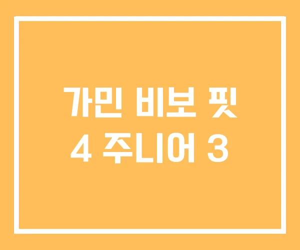 가민 비보 핏 4 주니어 3 가민 비보 핏 4 주니어 3