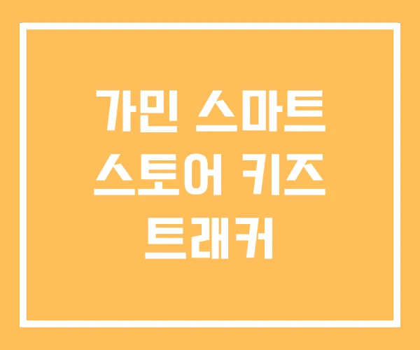 가민 스마트 스토어 키즈 트래커