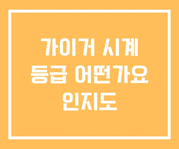 가이거 시계 등급 어떤가요 인지도 가이거 시계 등급 어떤가요 인지도