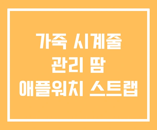 가죽 시계줄 관리 땀 애플워치 스트랩 가죽 시계줄 관리 땀 애플워치 스트랩