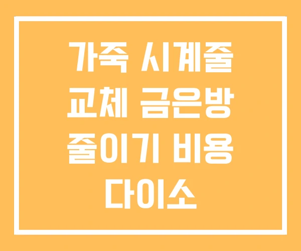 가죽 시계줄 교체 금은방 줄이기 비용 다이소 가죽 시계줄 교체 금은방 줄이기 비용 다이소