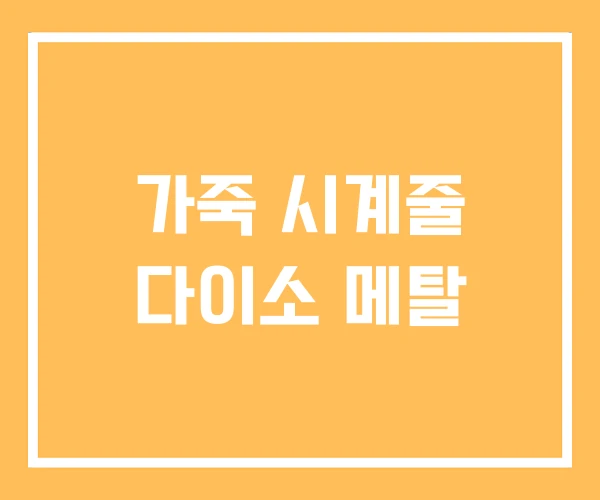 가죽 시계줄 다이소 메탈 가죽 시계줄 다이소 메탈
