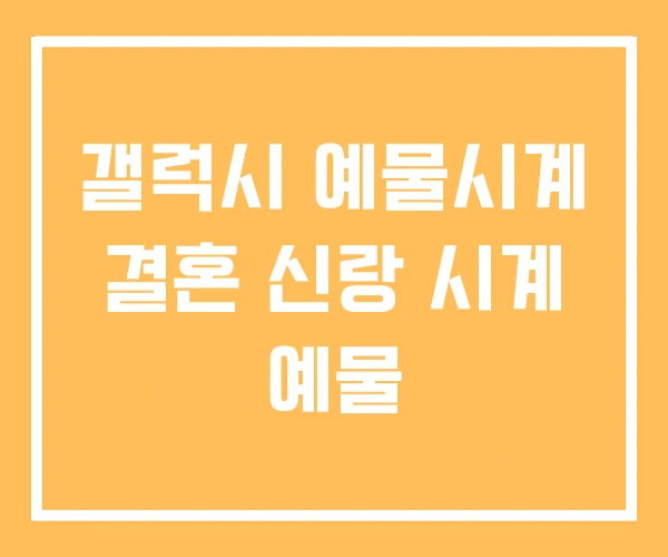 갤럭시 예물시계 결혼 신랑 시계 예물 갤럭시 예물시계 결혼 신랑 시계 예물