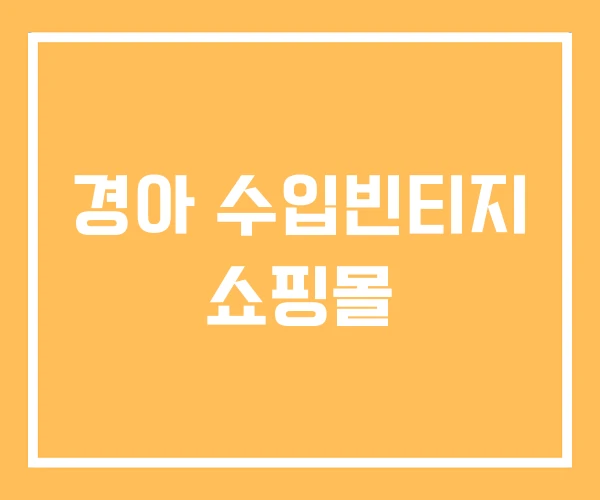 경아 수입빈티지 쇼핑몰 경아 수입빈티지 쇼핑몰