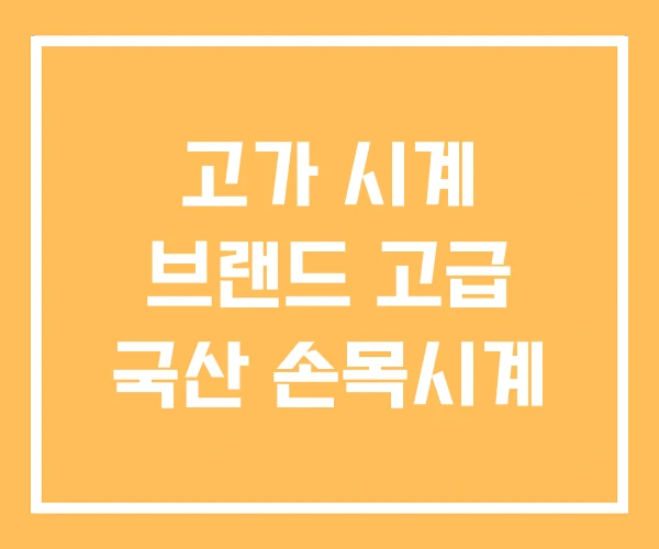 고가 시계 브랜드 고급 국산 손목시계 고가 시계 브랜드 고급 국산 손목시계