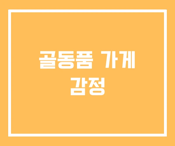 골동품 가게 감정 골동품 가게 감정