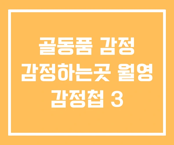 골동품 감정 감정하는곳 월영 감정첩 3 골동품 감정 감정하는곳 월영 감정첩 3