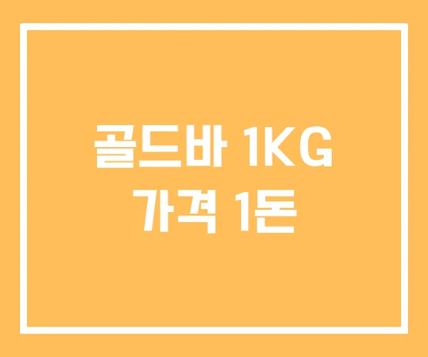 골드바 1KG 가격 1돈