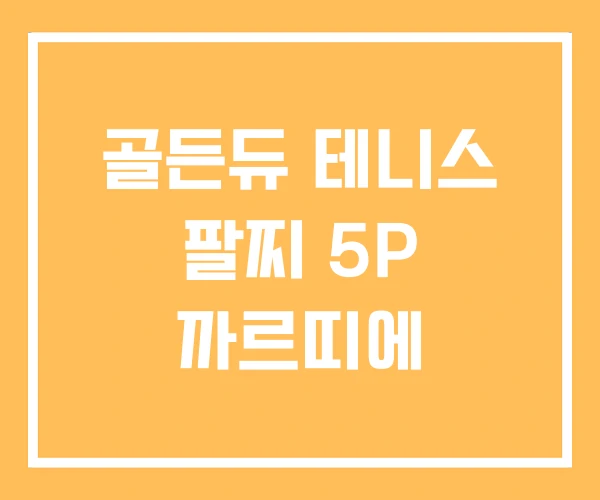 골든듀 테니스 팔찌 5P 까르띠에