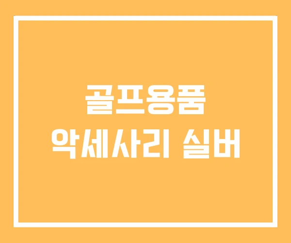 골프용품 악세사리 실버