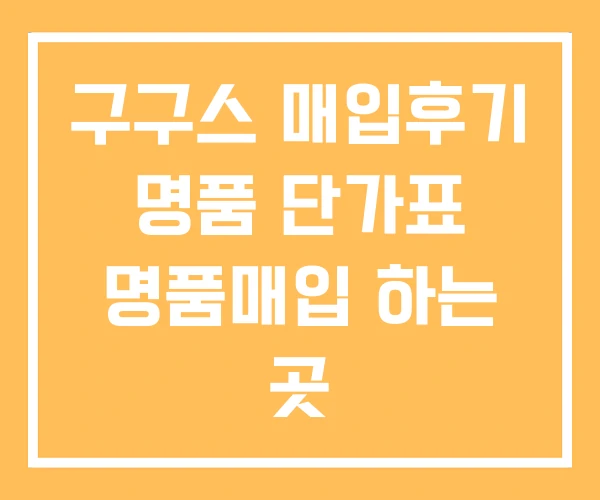 구구스 매입후기 명품 단가표 명품매입 하는 곳 구구스 매입후기 명품 단가표 명품매입 하는 곳