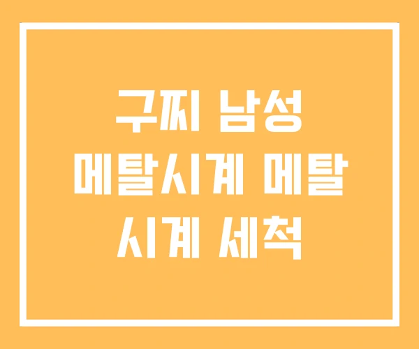 구찌 남성 메탈시계 메탈 시계 세척
