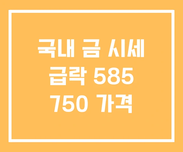 국내 금 시세 급락 585 750 가격