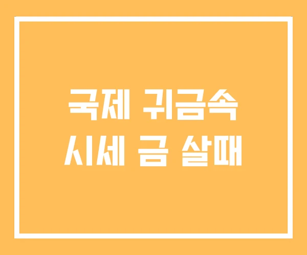 국제 귀금속 시세 금 살때 국제 귀금속 시세 금 살때