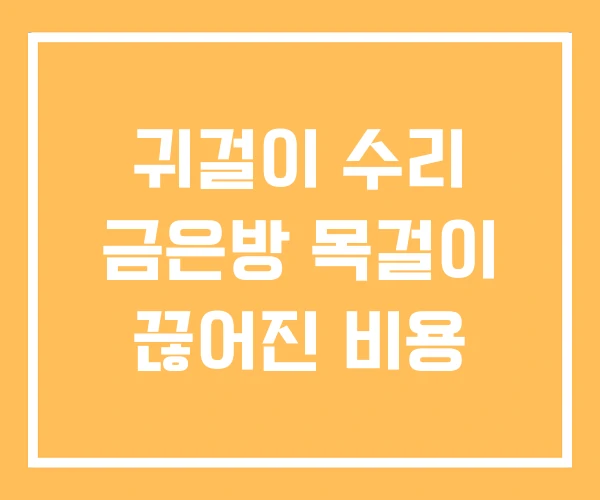 귀걸이 수리 금은방 목걸이 끊어진 비용 귀걸이 수리 금은방 목걸이 끊어진 비용