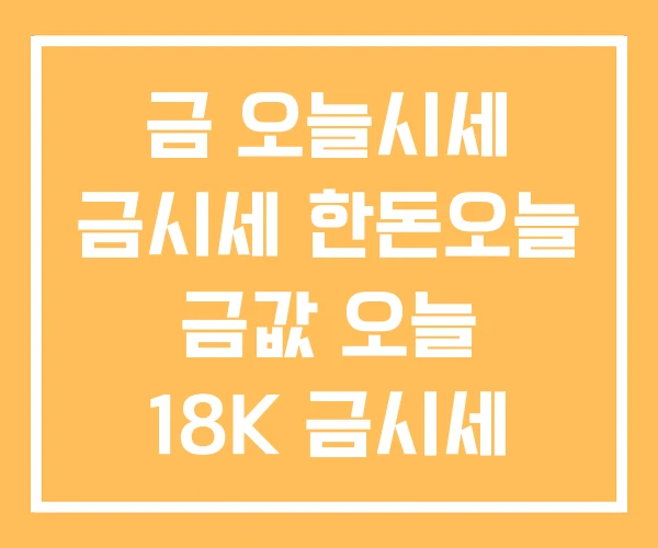 금 오늘시세 금시세 한돈오늘 금값 오늘 18K 금시세